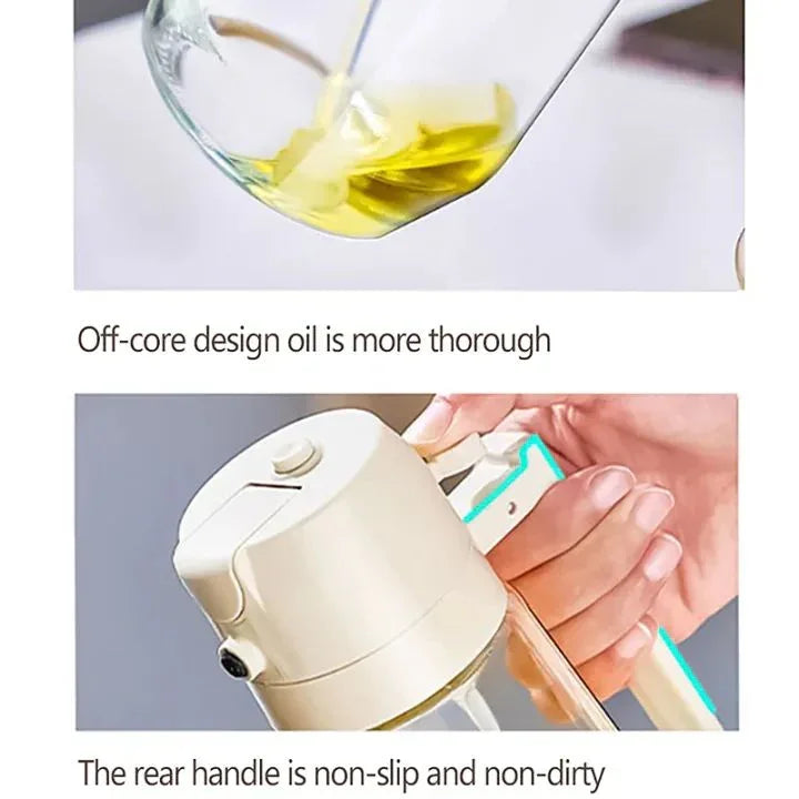 2 in 1 Oil Sprayer Glass Bottle