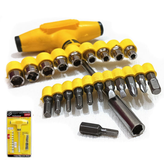 T-Tool Branded Kit Of 24 Screw Driver